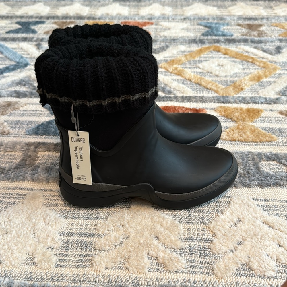 Cougar Raven Waterproof Winter Boots Black Size 6 Vegan Cold Weather Boots NWT